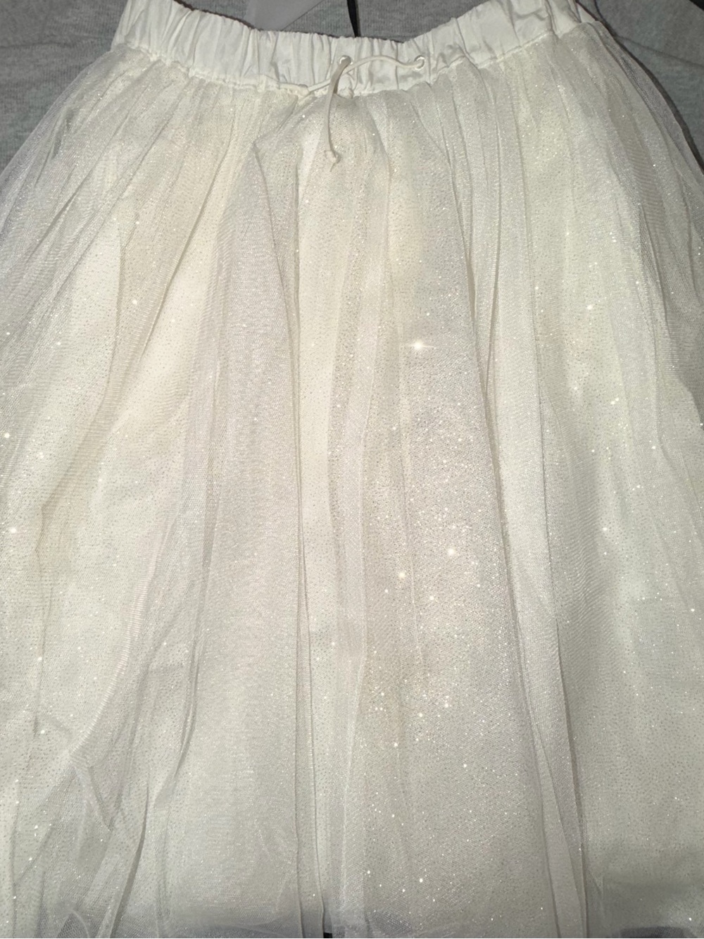 Zara Girls White Sparkle Tulle Skirt